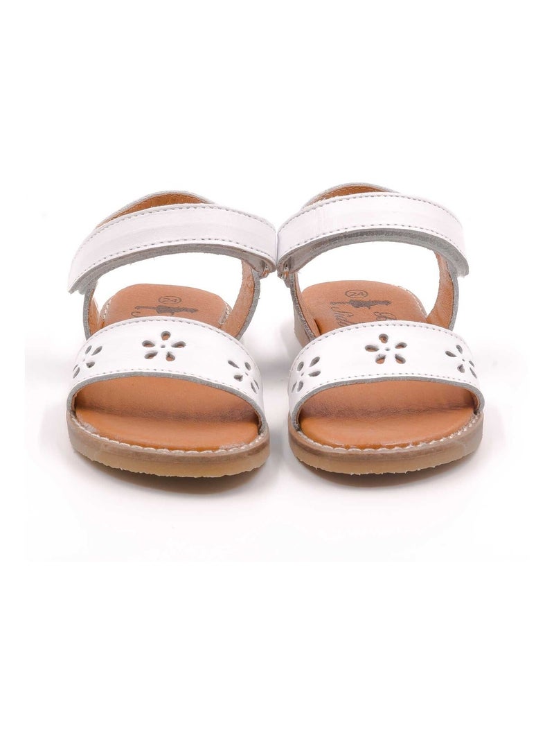 Sandale Fille Blanche - Boni Daisy Blanc - Kiabi