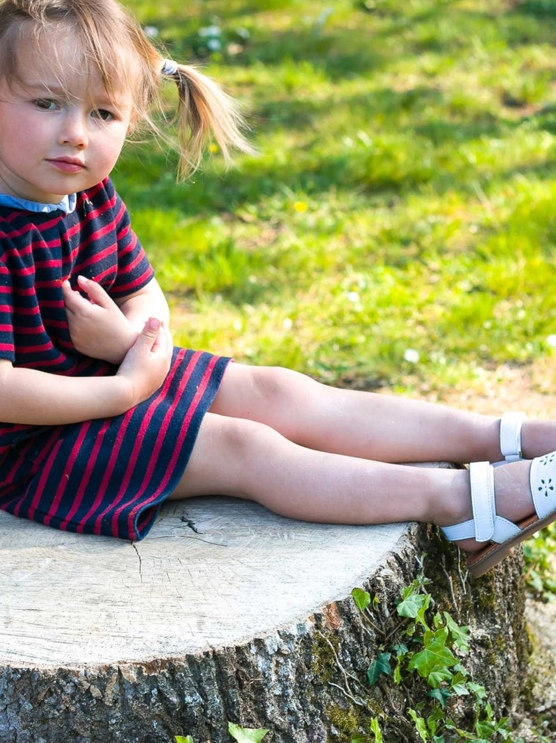 Sandale Fille Bleu Marine - Boni Daisy Bleu marine - Kiabi