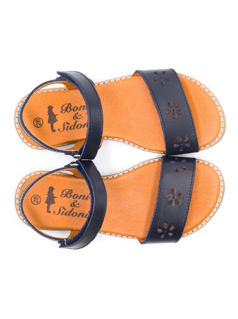 Sandale Fille Bleu Marine - Boni Daisy Bleu marine - Kiabi