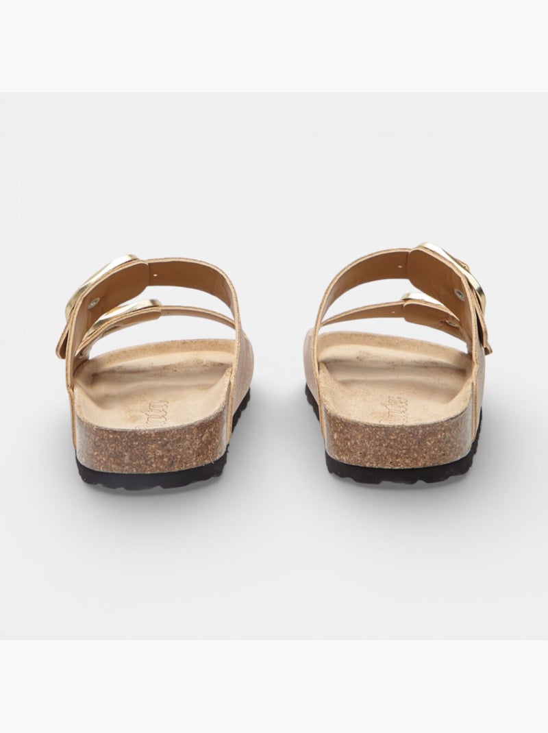 Sandale Fussbett avec double bride à boucle Bata Rouge - Kiabi