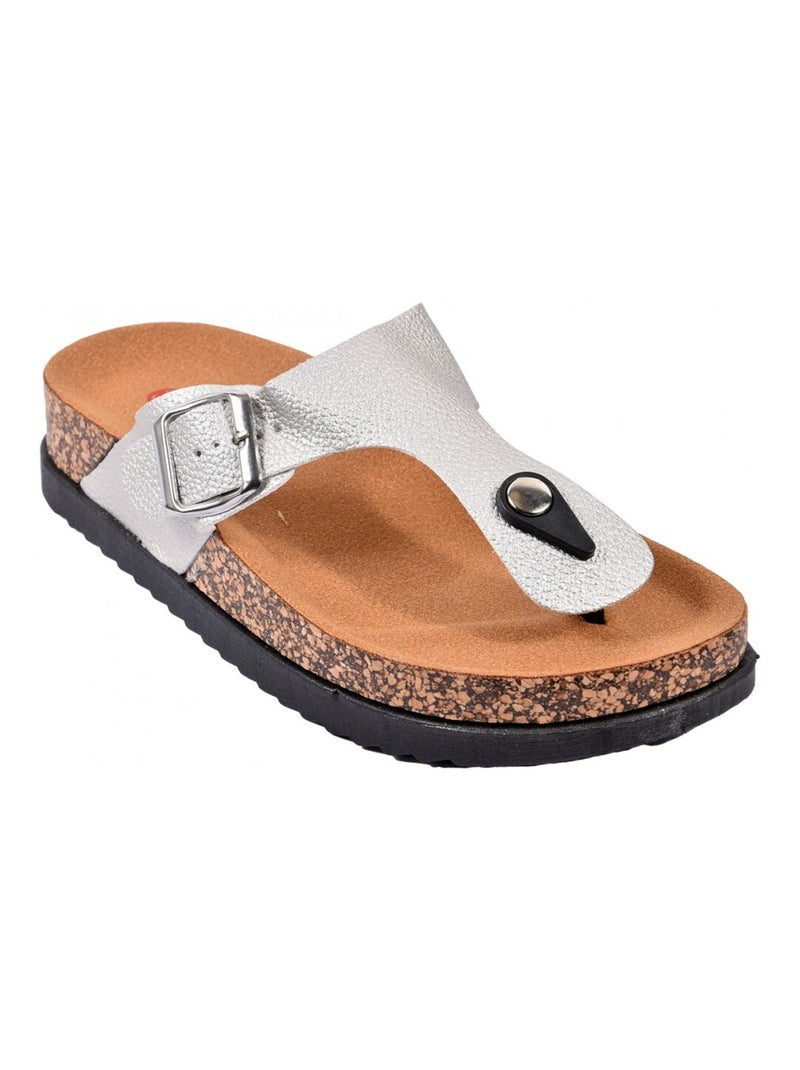 Sandale Mule Femme PREMIUM Argent - Kiabi