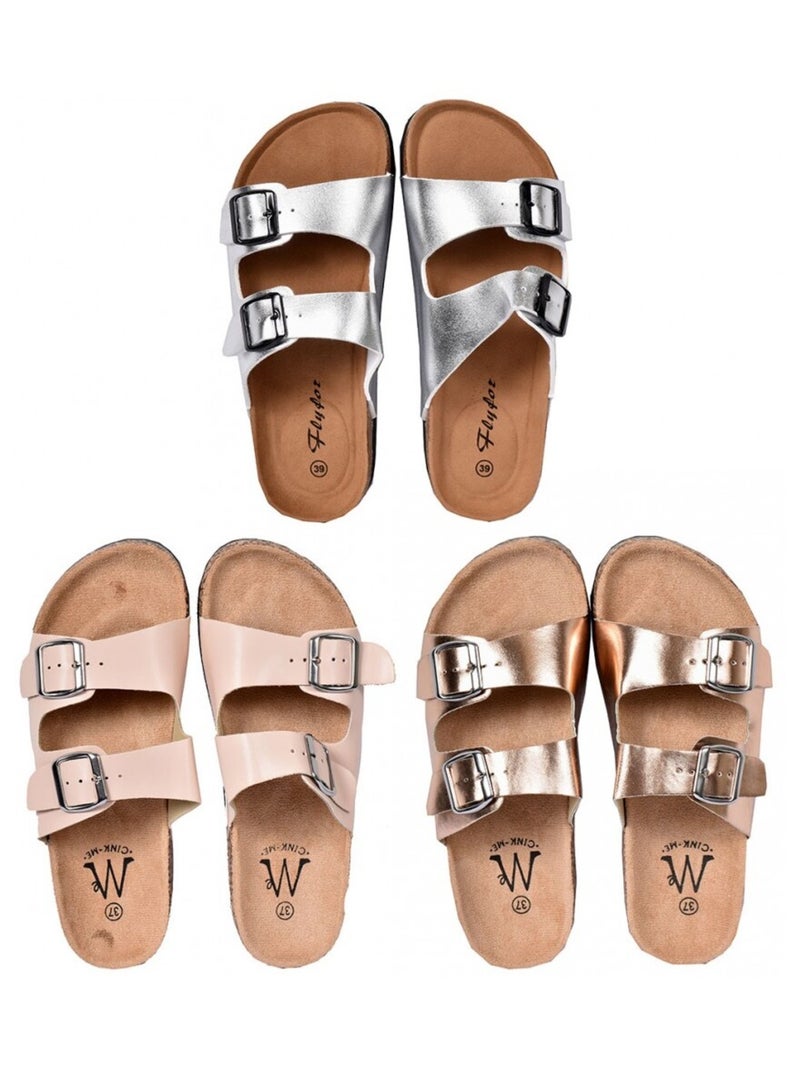 Sandale Mule Femme PREMIUM Argent - Kiabi