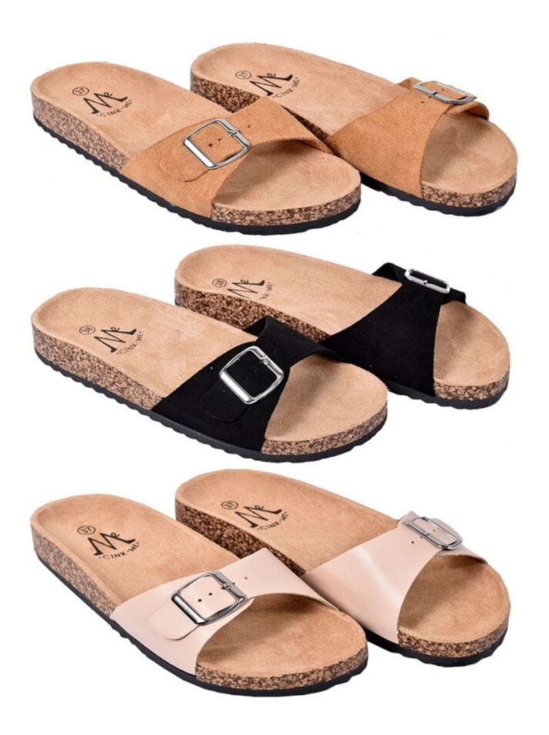 Sandale Mule Femme PREMIUM Beige - Kiabi