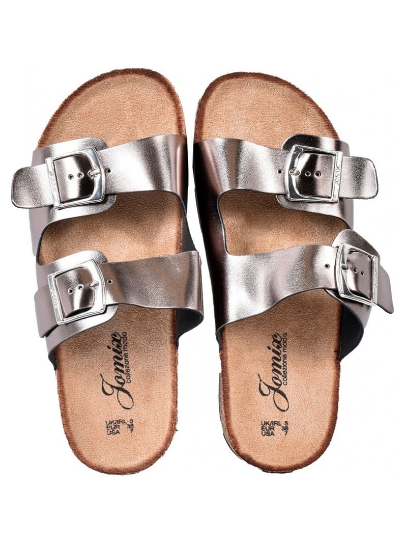 Sandale Mule Femme PREMIUM Bronze - Kiabi