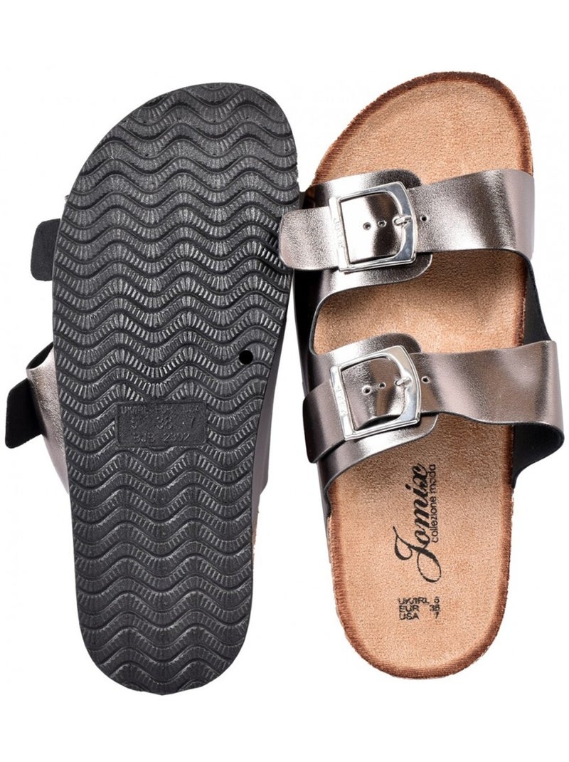 Sandale Mule Femme PREMIUM Bronze - Kiabi