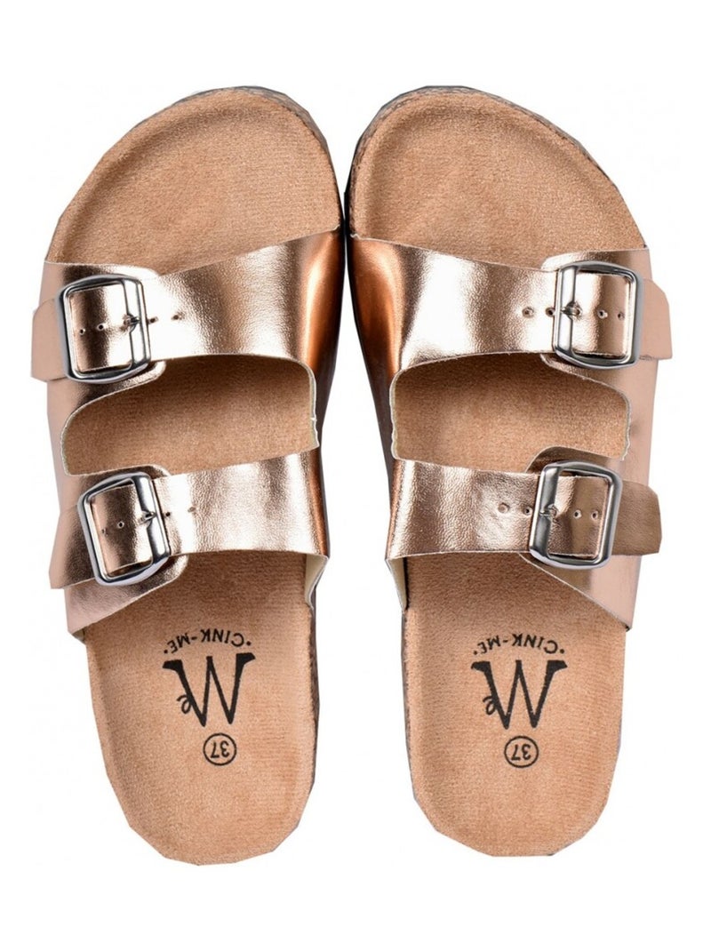 Sandale Mule Femme PREMIUM Bronze - Kiabi