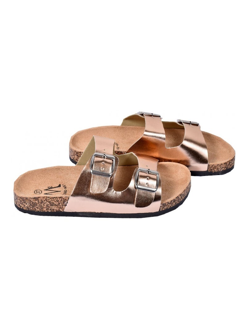 Sandale Mule Femme PREMIUM Bronze - Kiabi
