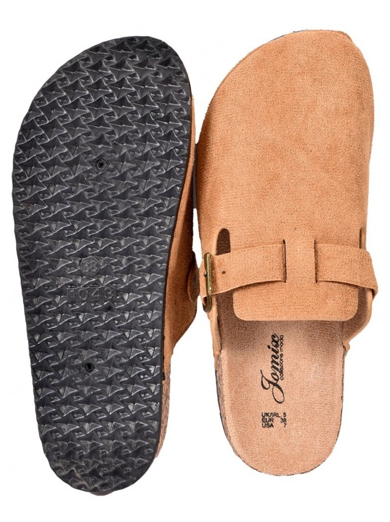Sandale Mule Femme PREMIUM Camel - Kiabi