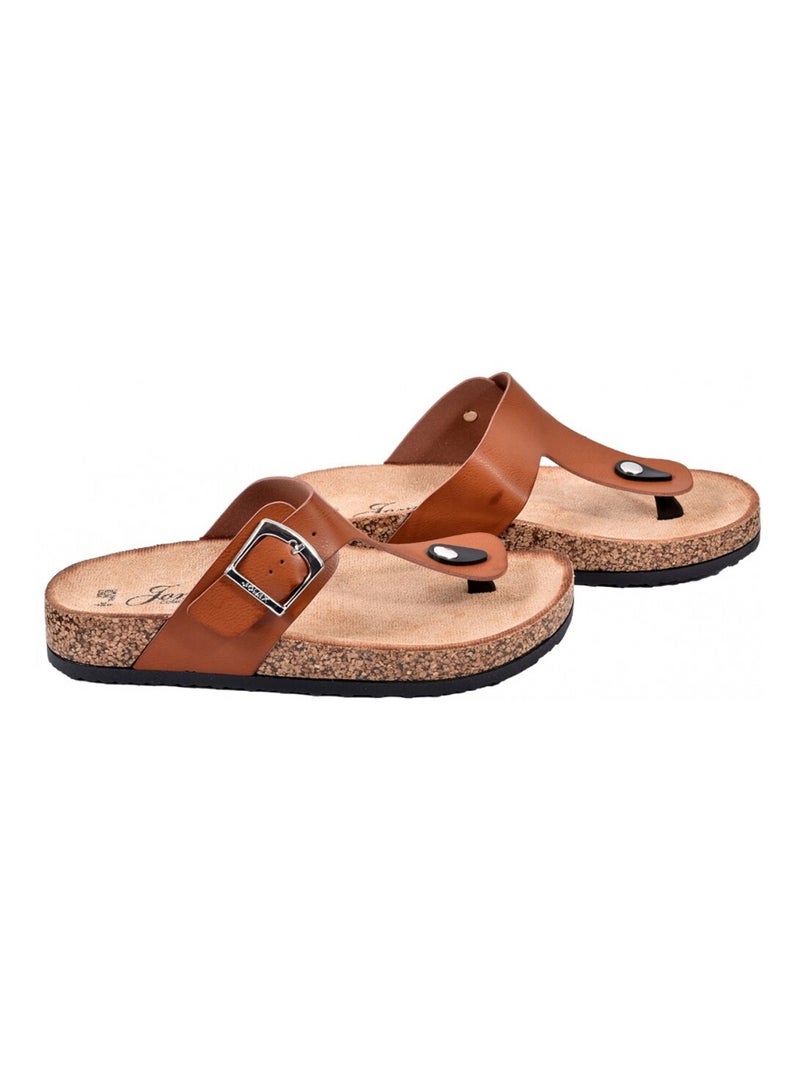 Sandale Mule Femme PREMIUM Camel - Kiabi