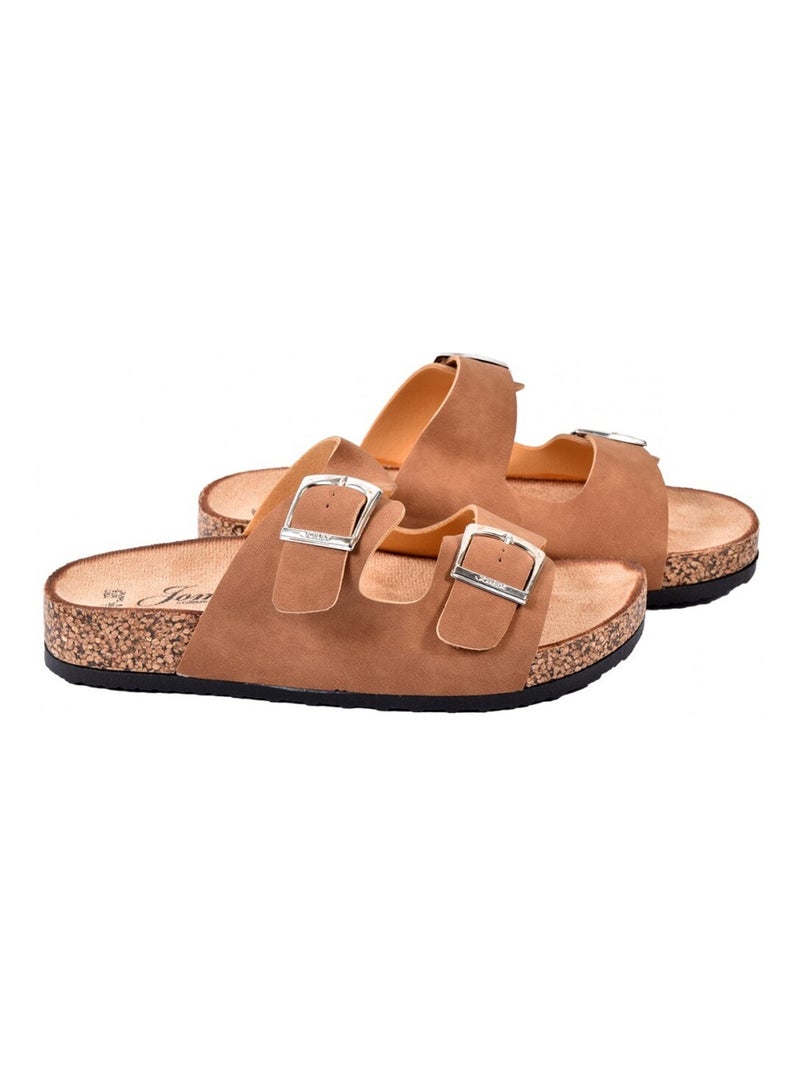Sandale Mule Femme PREMIUM Camel - Kiabi