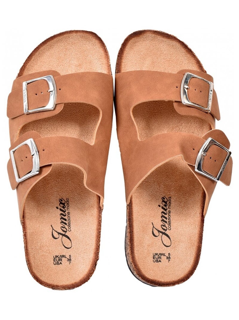 Sandale Mule Femme PREMIUM Camel - Kiabi