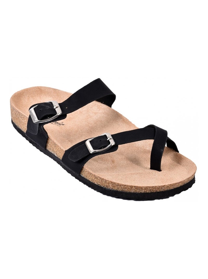 Sandale Mule Femme PREMIUM Noir - Kiabi