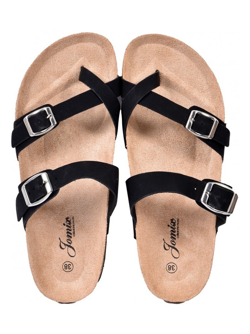 Sandale Mule Femme PREMIUM Noir - Kiabi