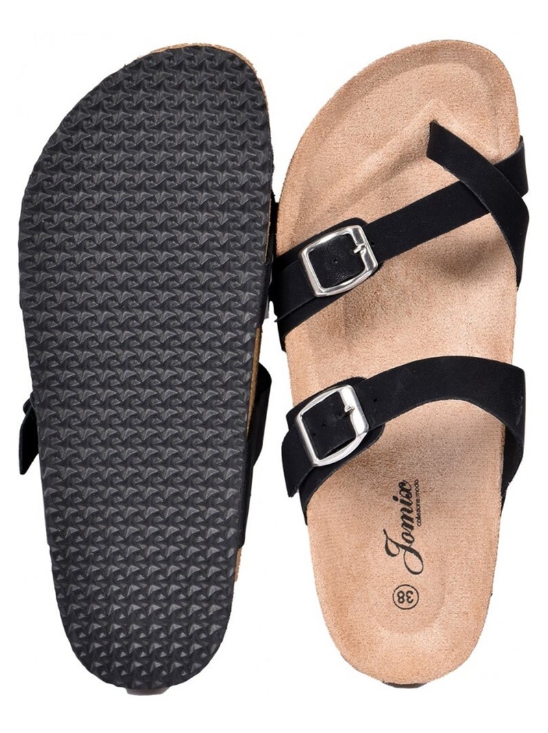 Sandale Mule Femme PREMIUM Noir - Kiabi