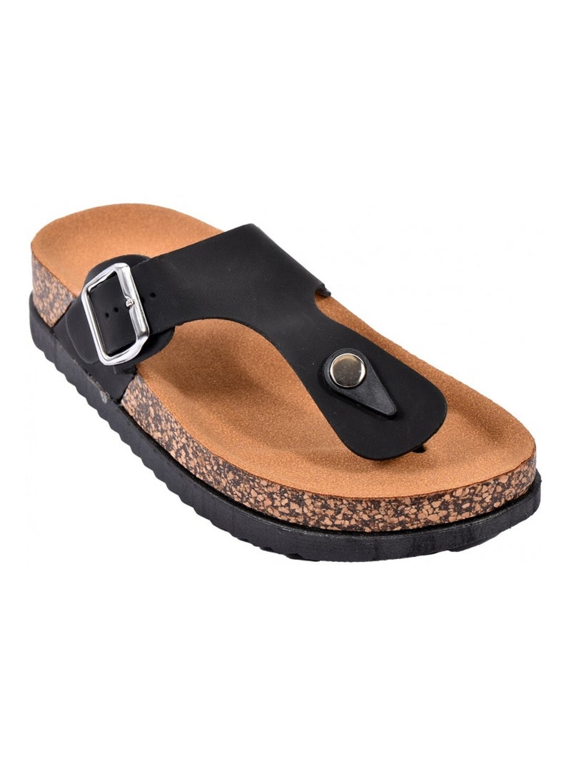 Sandale Mule Femme PREMIUM Noir - Kiabi