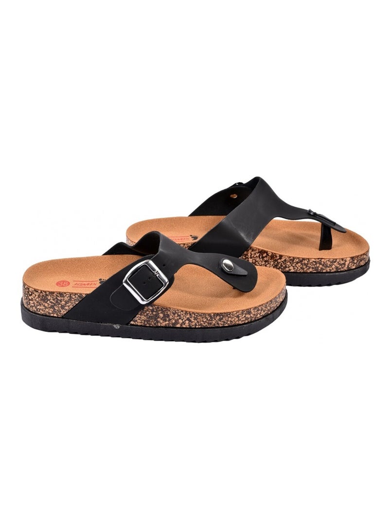 Sandale Mule Femme PREMIUM Noir - Kiabi