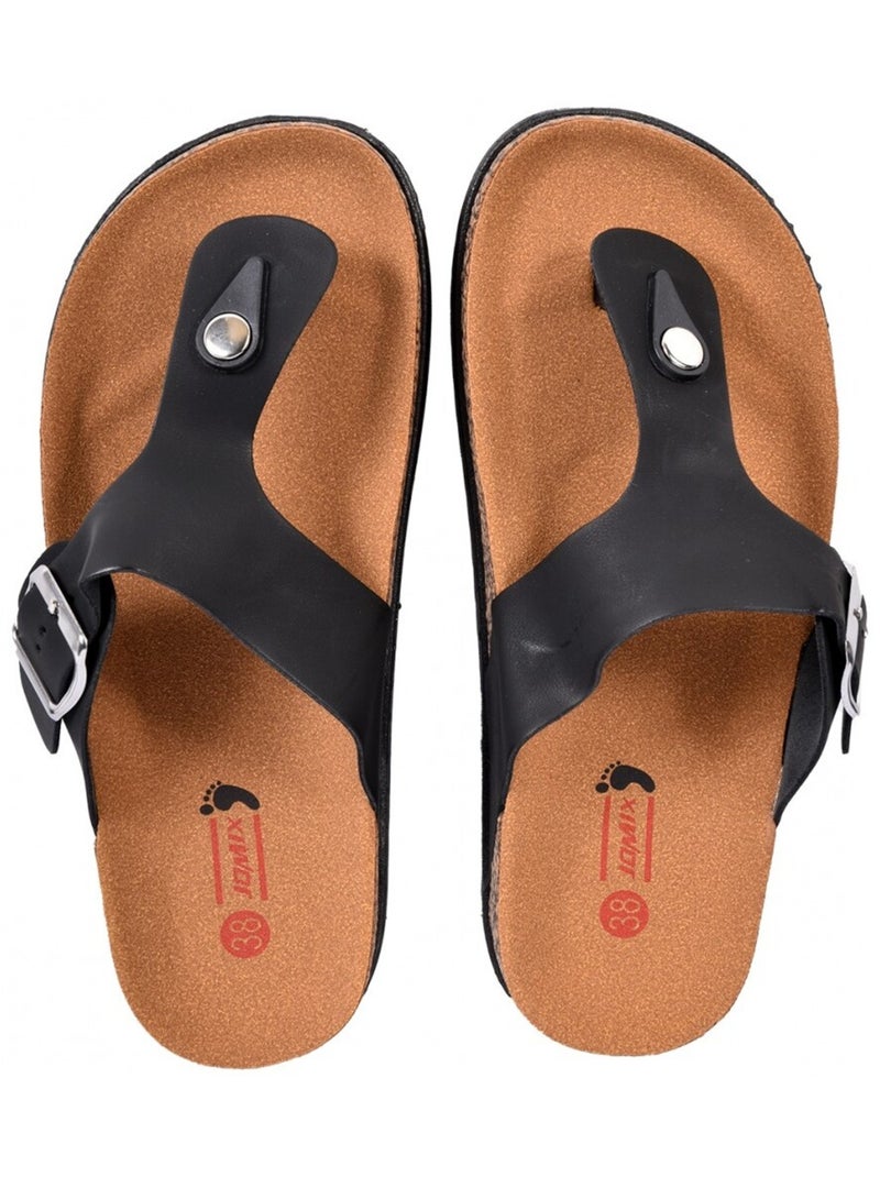 Sandale Mule Femme PREMIUM Noir - Kiabi