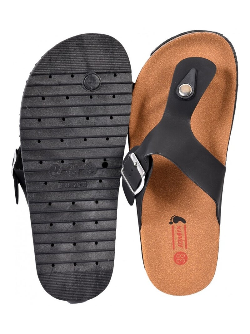 Sandale Mule Femme PREMIUM Noir - Kiabi
