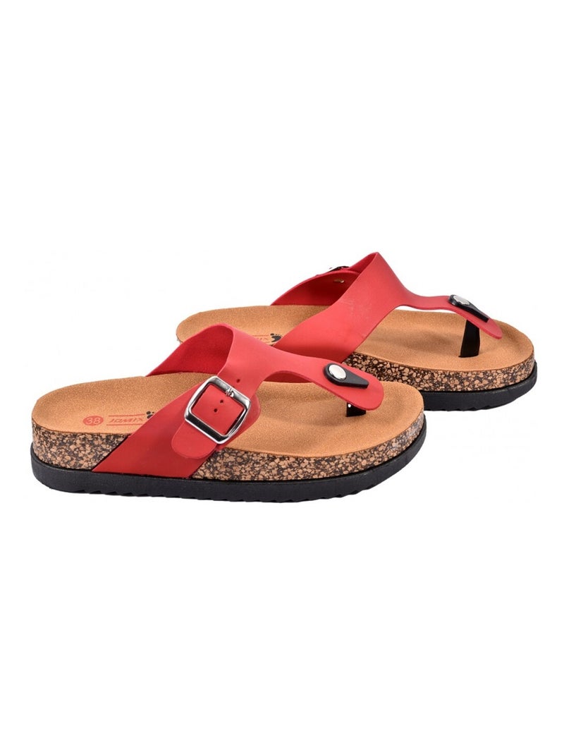Sandale Mule Femme PREMIUM Rouge - Kiabi