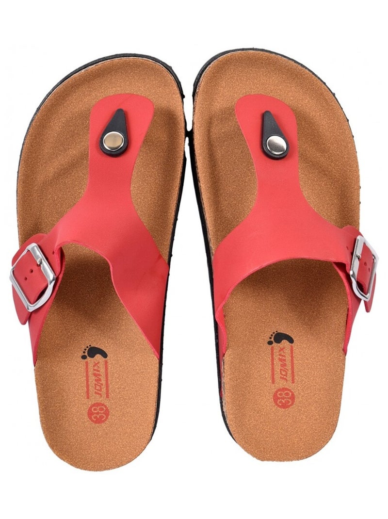 Sandale Mule Femme PREMIUM Rouge - Kiabi