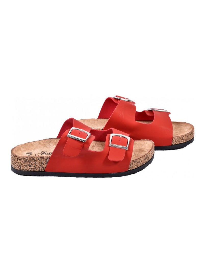 Sandale Mule Femme PREMIUM Rouge - Kiabi