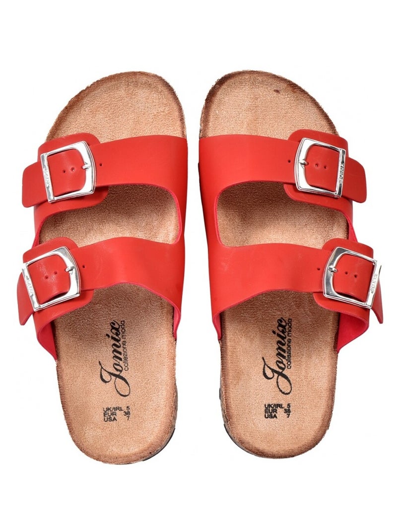 Sandale Mule Femme PREMIUM Rouge - Kiabi