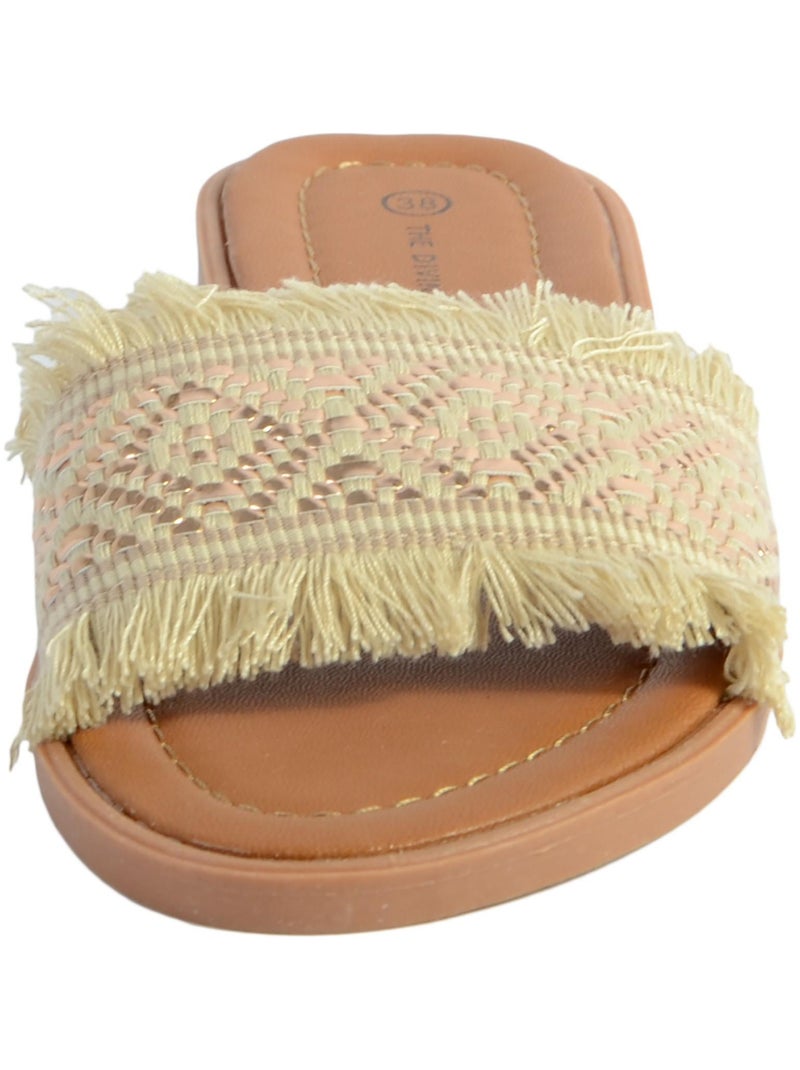 Sandale Mule The Divine Factory Doré/or - Kiabi