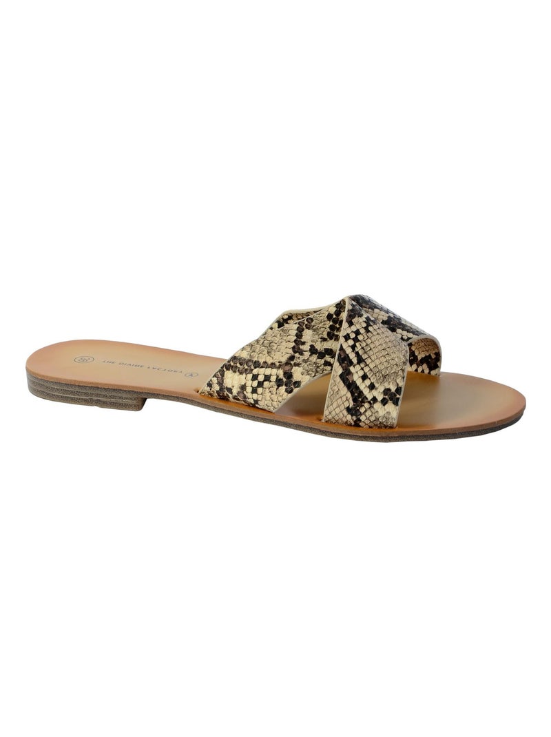 Sandale Mule The Divine Factory JL3958 Beige - Kiabi