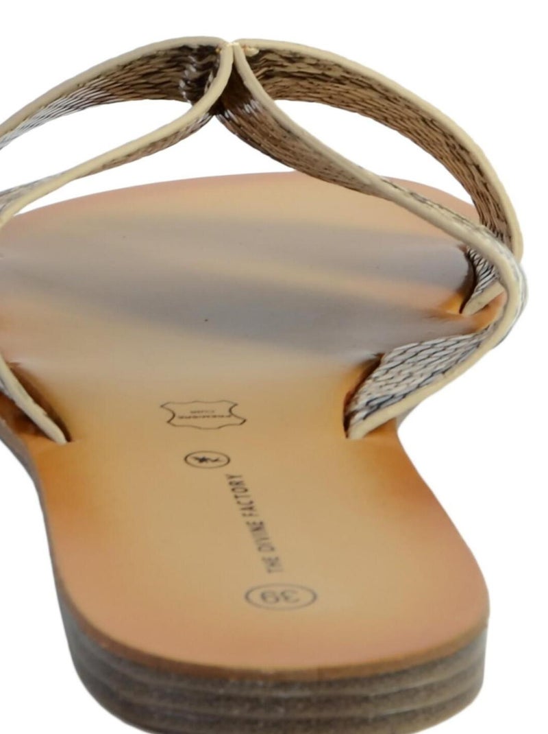 Sandale Mule The Divine Factory JL3958 Beige - Kiabi
