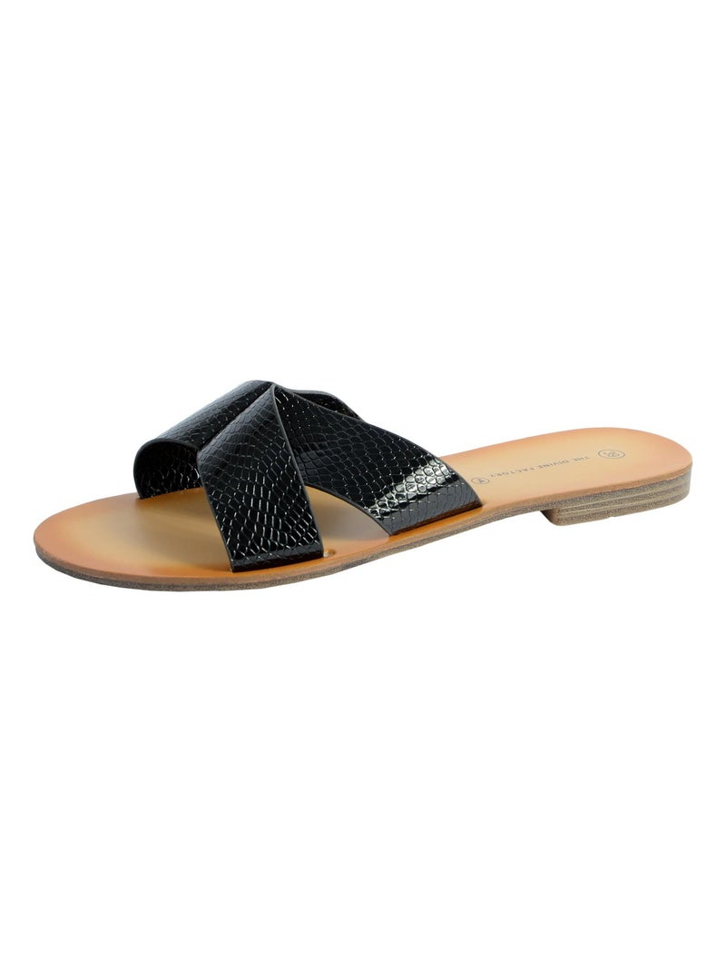Sandale Mule The Divine Factory JL3958 Noir - Kiabi