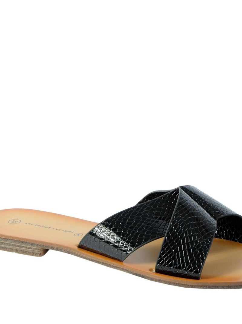 Sandale Mule The Divine Factory JL3958 Noir - Kiabi