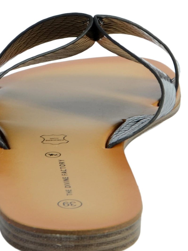 Sandale Mule The Divine Factory JL3958 Noir - Kiabi