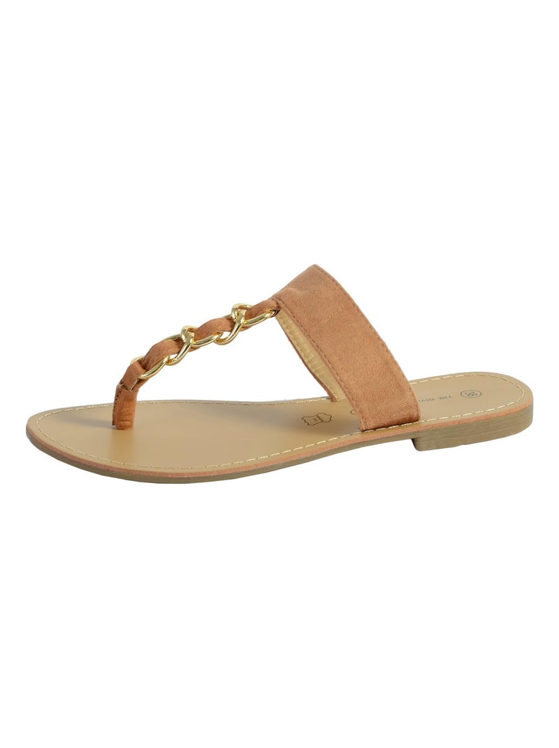 Sandale Mule The Divine Factory TDF4104 Marron - Kiabi