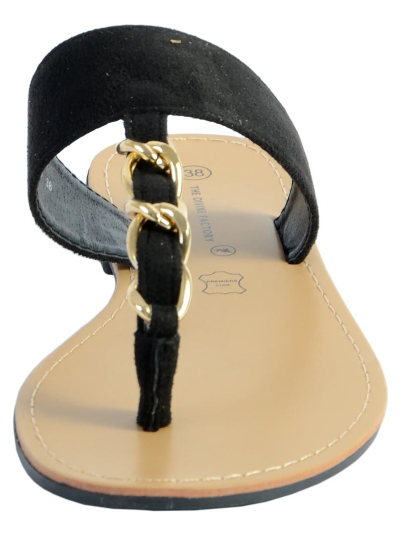 Sandale Mule The Divine Factory TDF4104 Noir - Kiabi