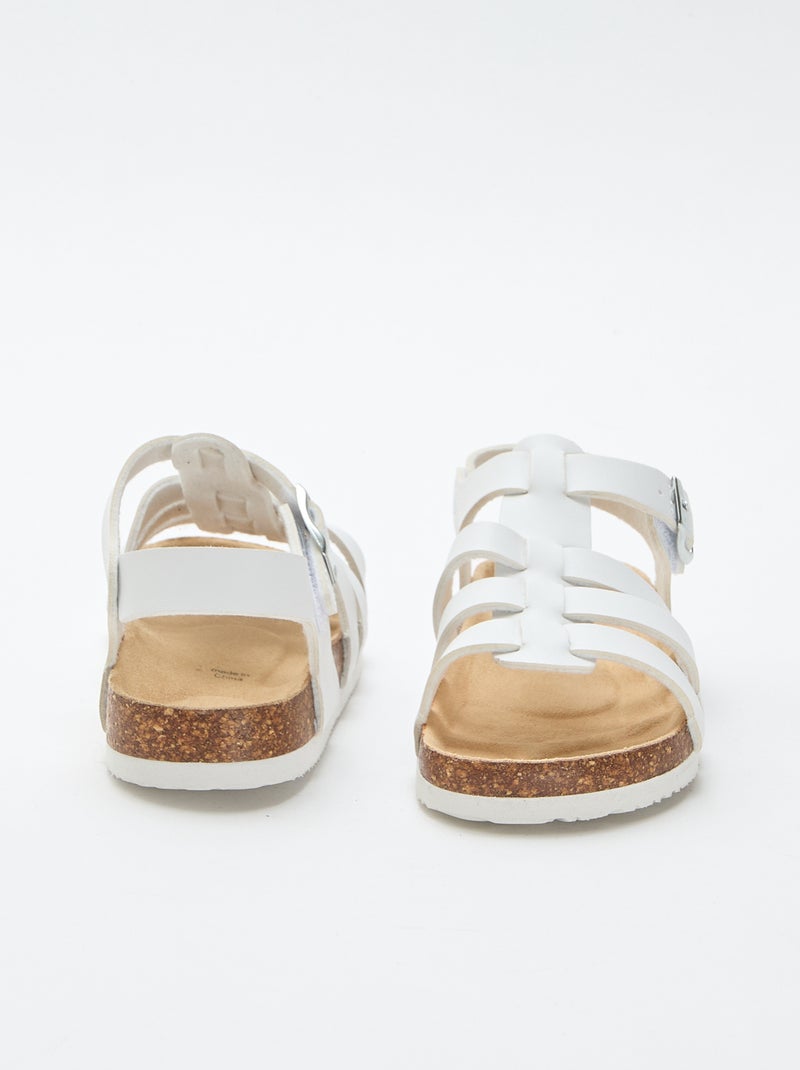 Sandale multi brides Blanc - Kiabi