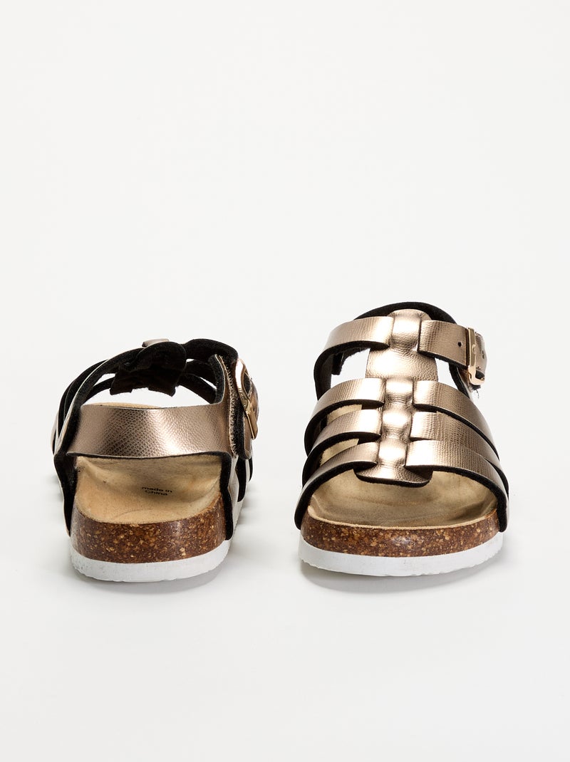 Sandale multi brides Jaune - Kiabi