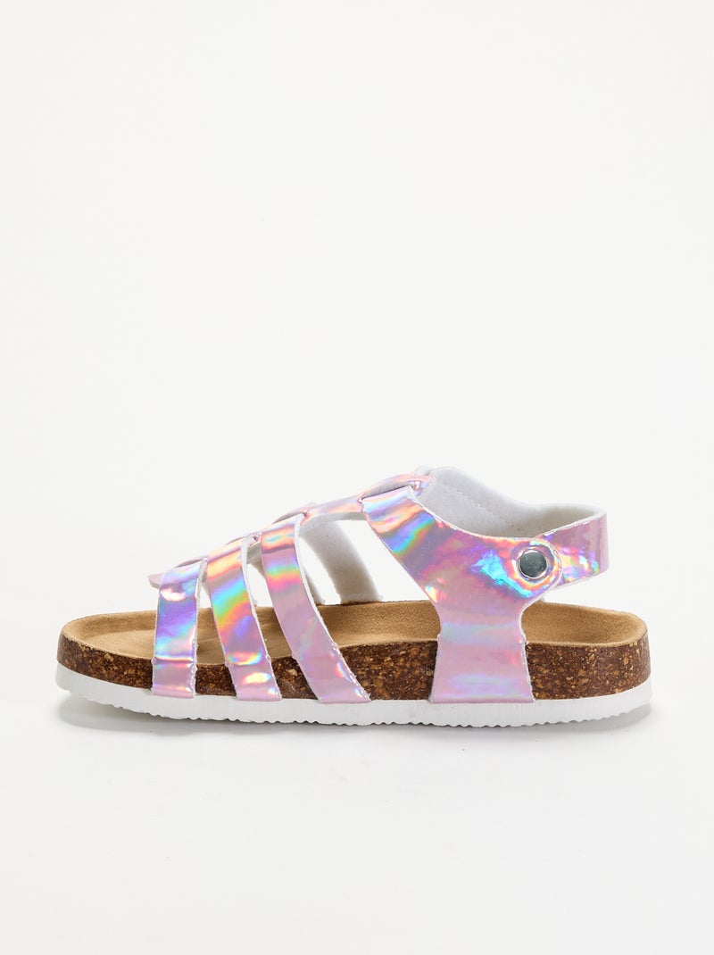 Sandale multi brides Rose - Kiabi