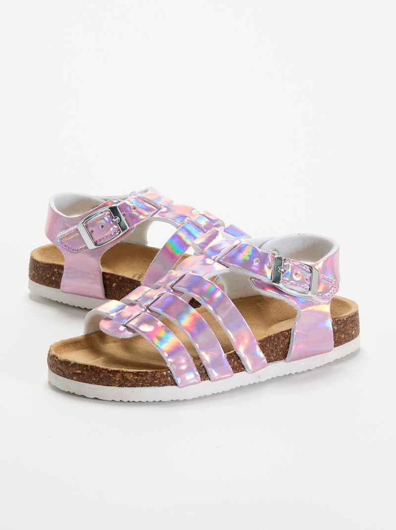 Sandale multi brides Rose - Kiabi