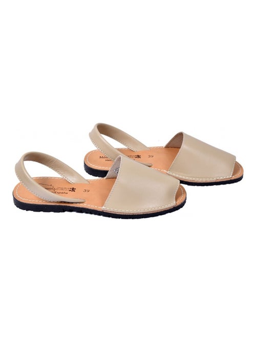 Sandale Nu Pieds Femme PREMIUM CUIR - Kiabi