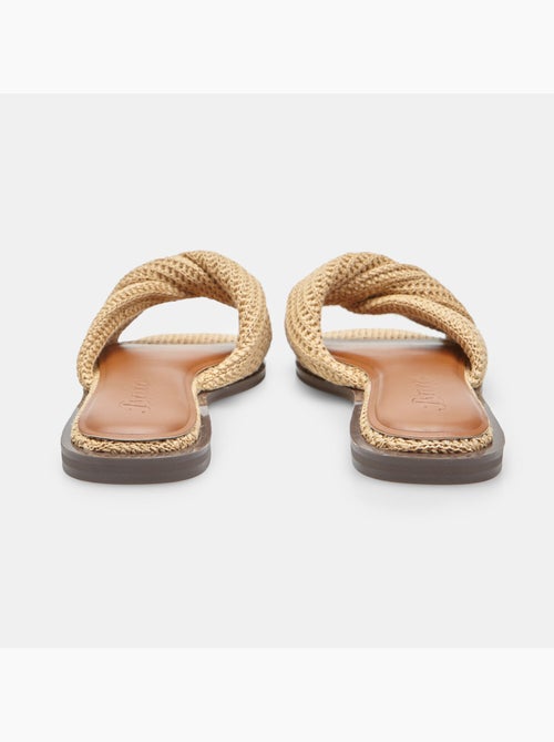 Sandale plate avec bande en tissu - Kiabi