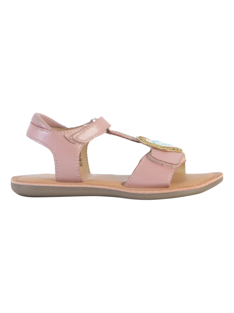 Sandale Plate Cuir Enfant Mod8 Cloonimals Blanc Rose Bleu - Kiabi