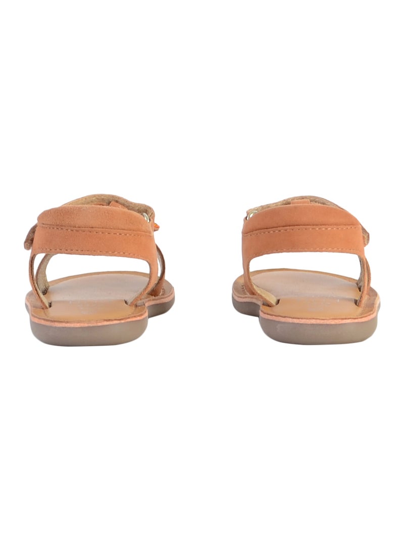Sandale Plate Cuir Enfant Mod8 Cloonimals Orange - Kiabi