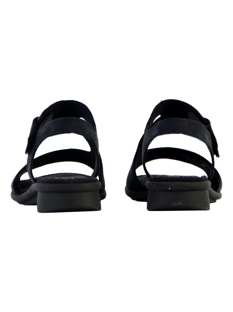 Sandale Plate Cuir Gabor Soft Nubuck Bleu - Kiabi