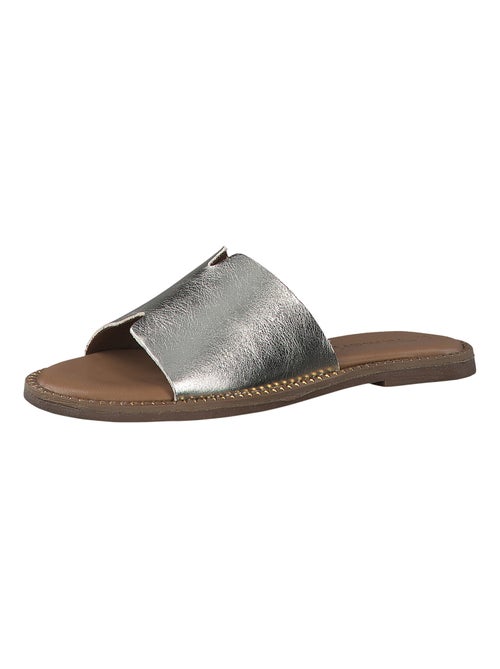 Sandale Plate Cuir Tamaris - Kiabi