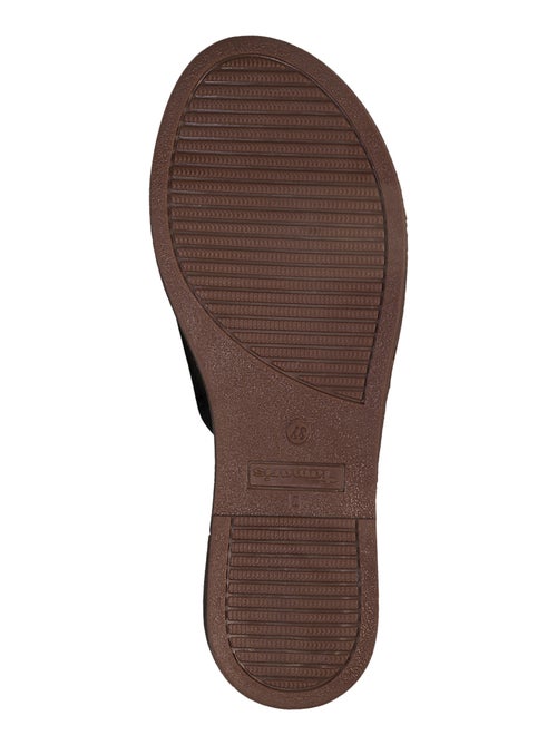 Sandale Plate Cuir Tamaris - Kiabi