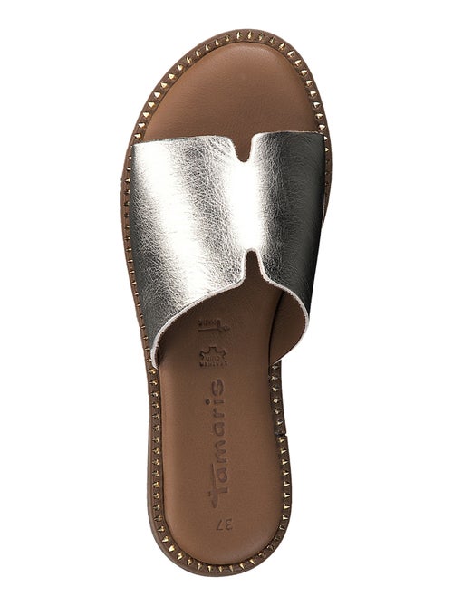 Sandale Plate Cuir Tamaris - Kiabi