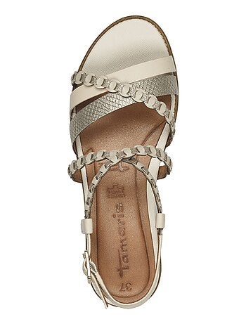 Sandale Plate Cuir Tamaris