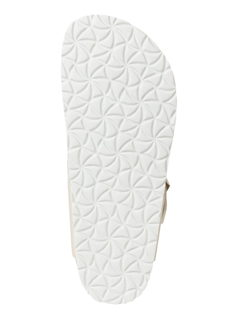 Sandale Plate Cuir Tamaris Marron - Kiabi