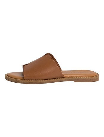 Sandale Plate Cuir Tamaris