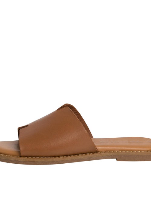 Sandale Plate Cuir Tamaris - Kiabi
